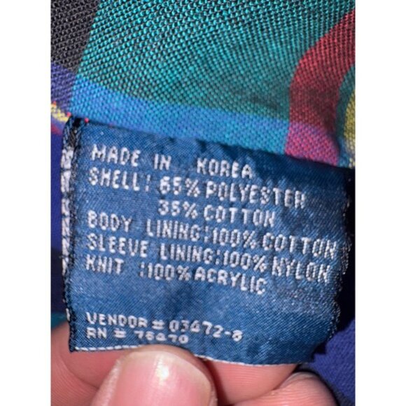 Vintage Par Four Harrington Jacket XL Tall Red Plaid Lined Made in Korea - Picture 6 of 10